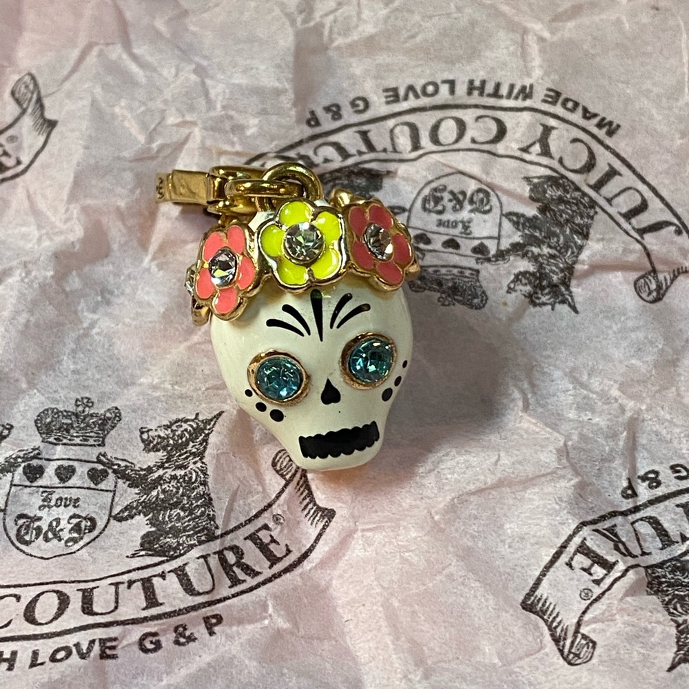 Juicy Couture skull and present charms